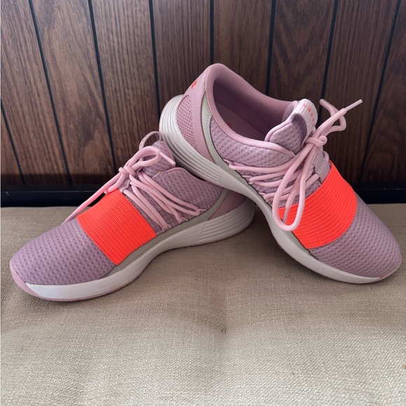 Under Armour Kids' Vibrant Orange and Lavender Sneakers - Picture 4 of 6